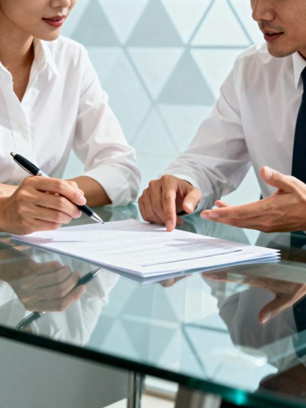 商务洽谈签约现场图片