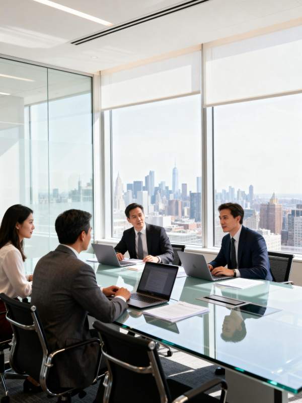 商务会议讨论中图片