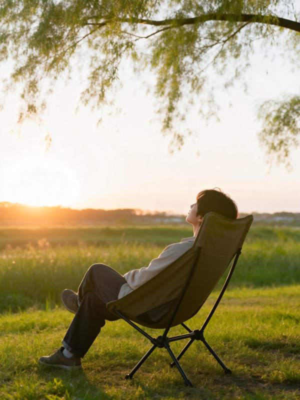 夕阳下的静谧时光图片