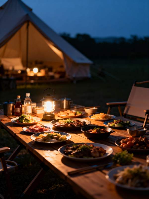 露营晚餐时光图片