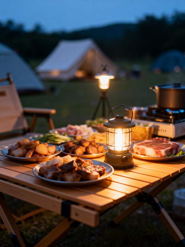 露营晚餐时光图片