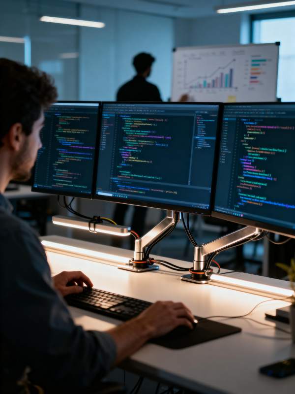 程序员专注编码图片