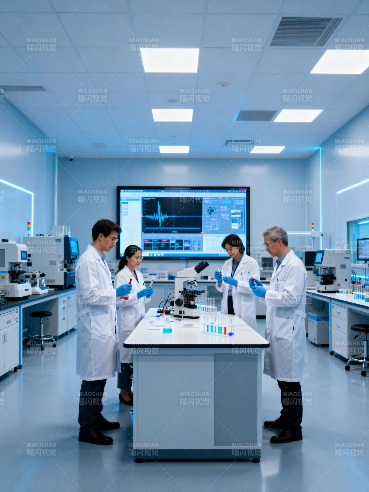 实验室科研团队协作图片
