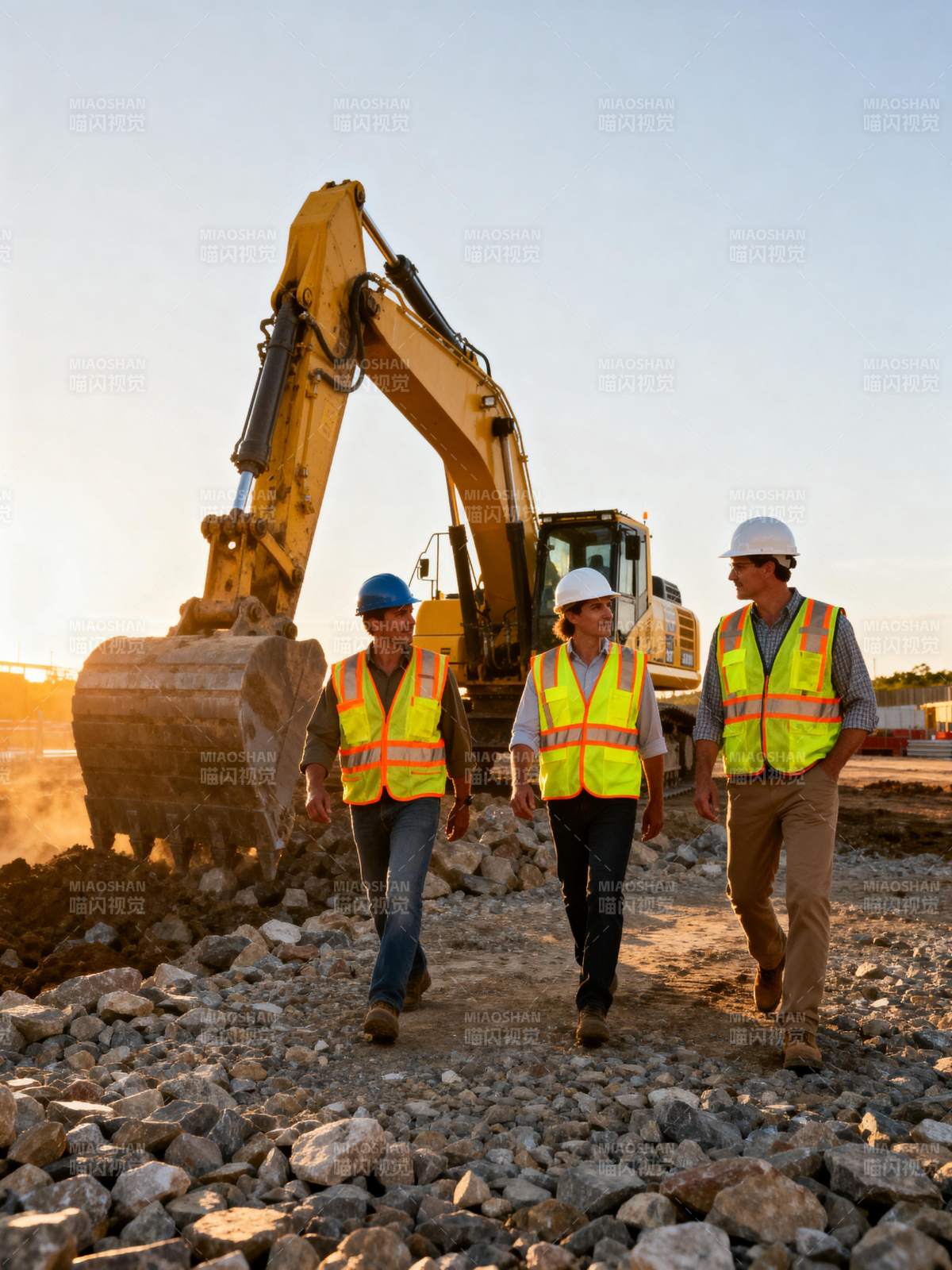 工地三人行图片