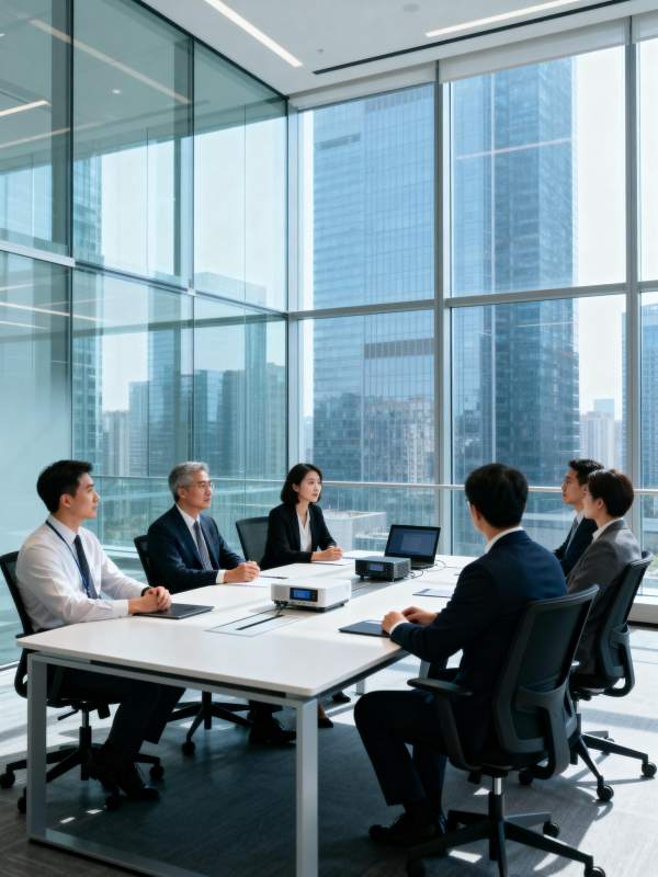 商务会议进行中图片