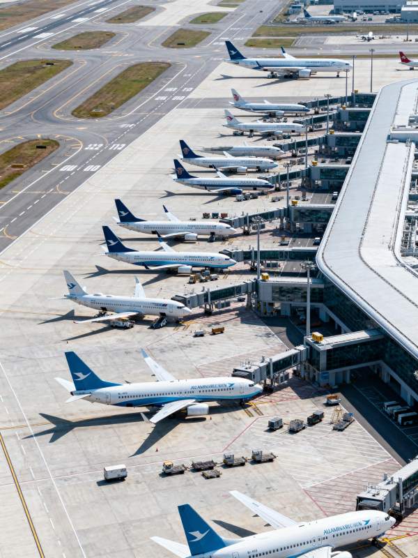 机场停机坪航拍图片