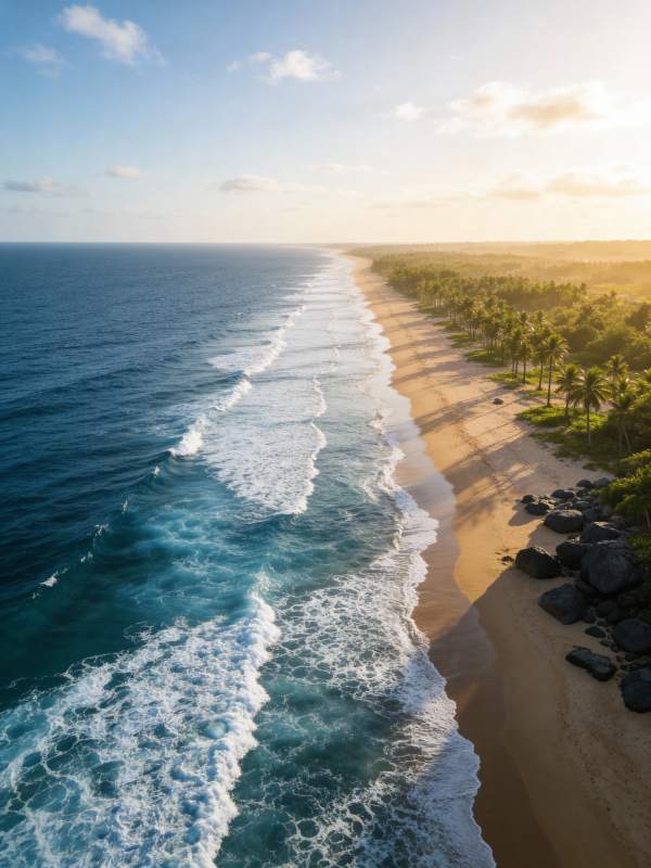 碧海金沙海岸线图片