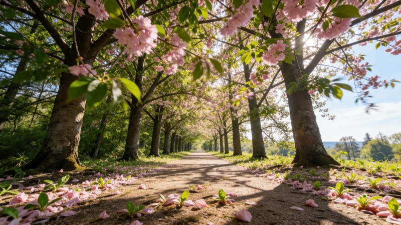 樱花大道春意浓图片