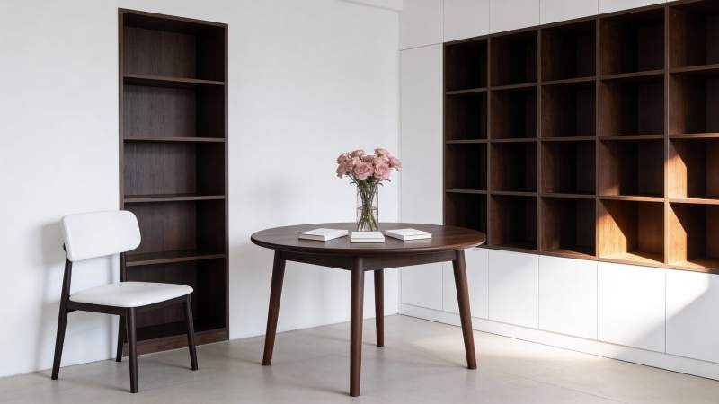 简约书房一角图片