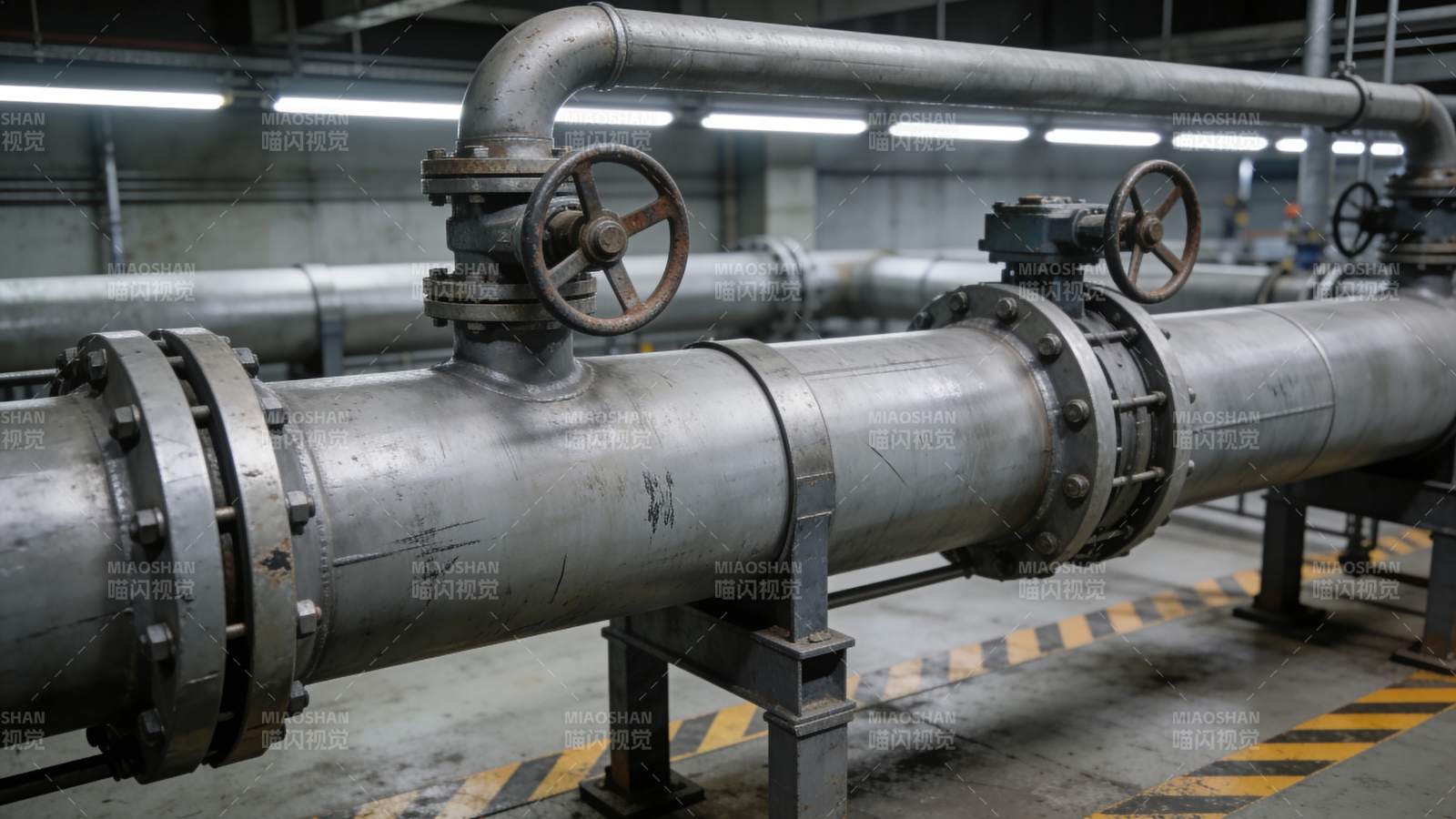 工业管道设备特写图片