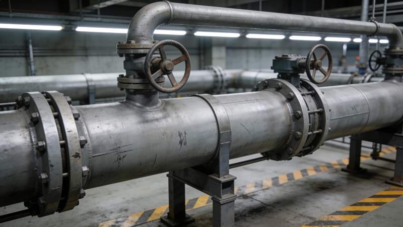 工业管道设备特写图片