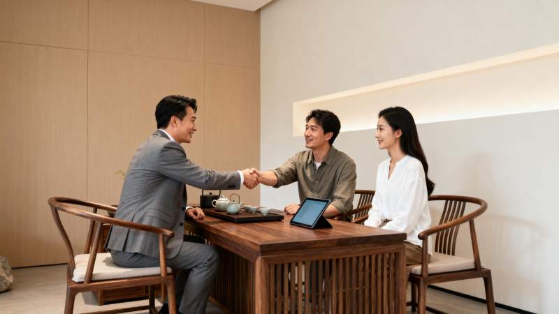 商务洽谈握手合作图片