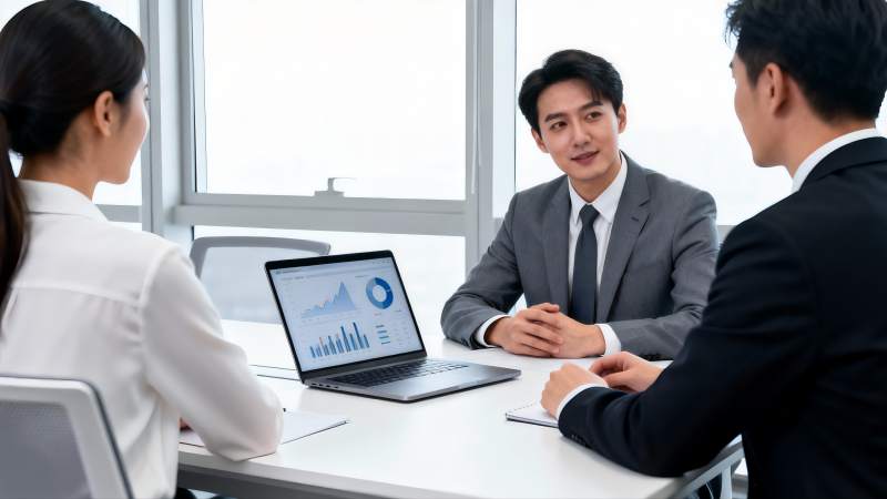 商务会议讨论中图片