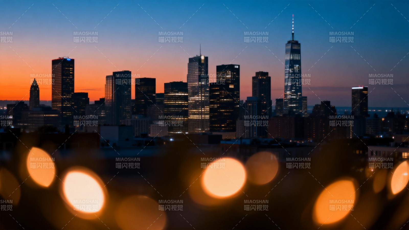 城市夜景灯火辉煌图片