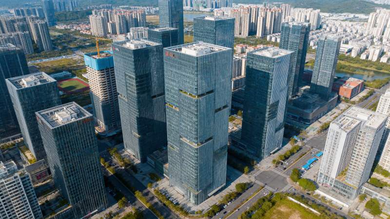 城市高楼群航拍图片