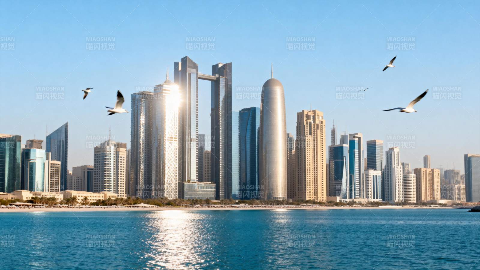 迪拜天际线图片