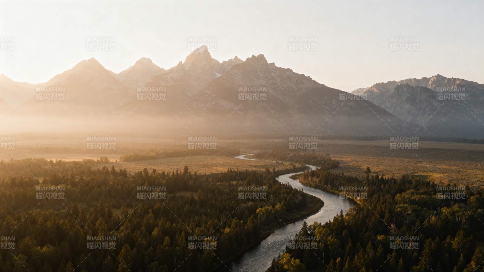 晨曦山河图图片