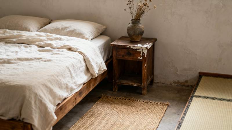 简约卧室静谧一角图片