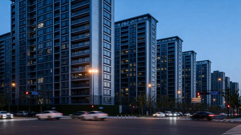 都市夜景高楼林立图片