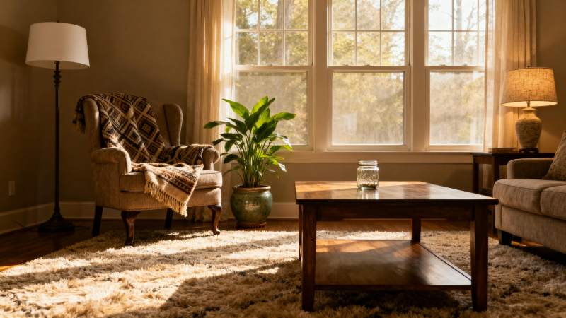 温馨客厅阳光照图片