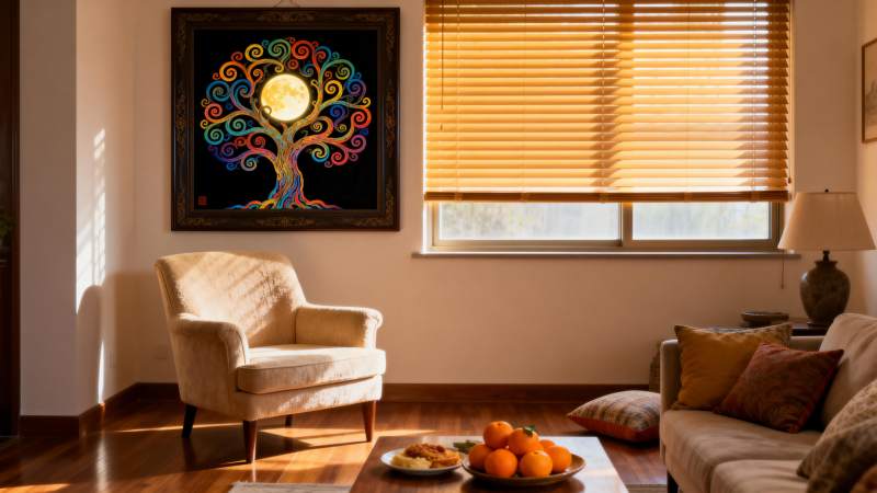 温馨客厅静谧时光图片