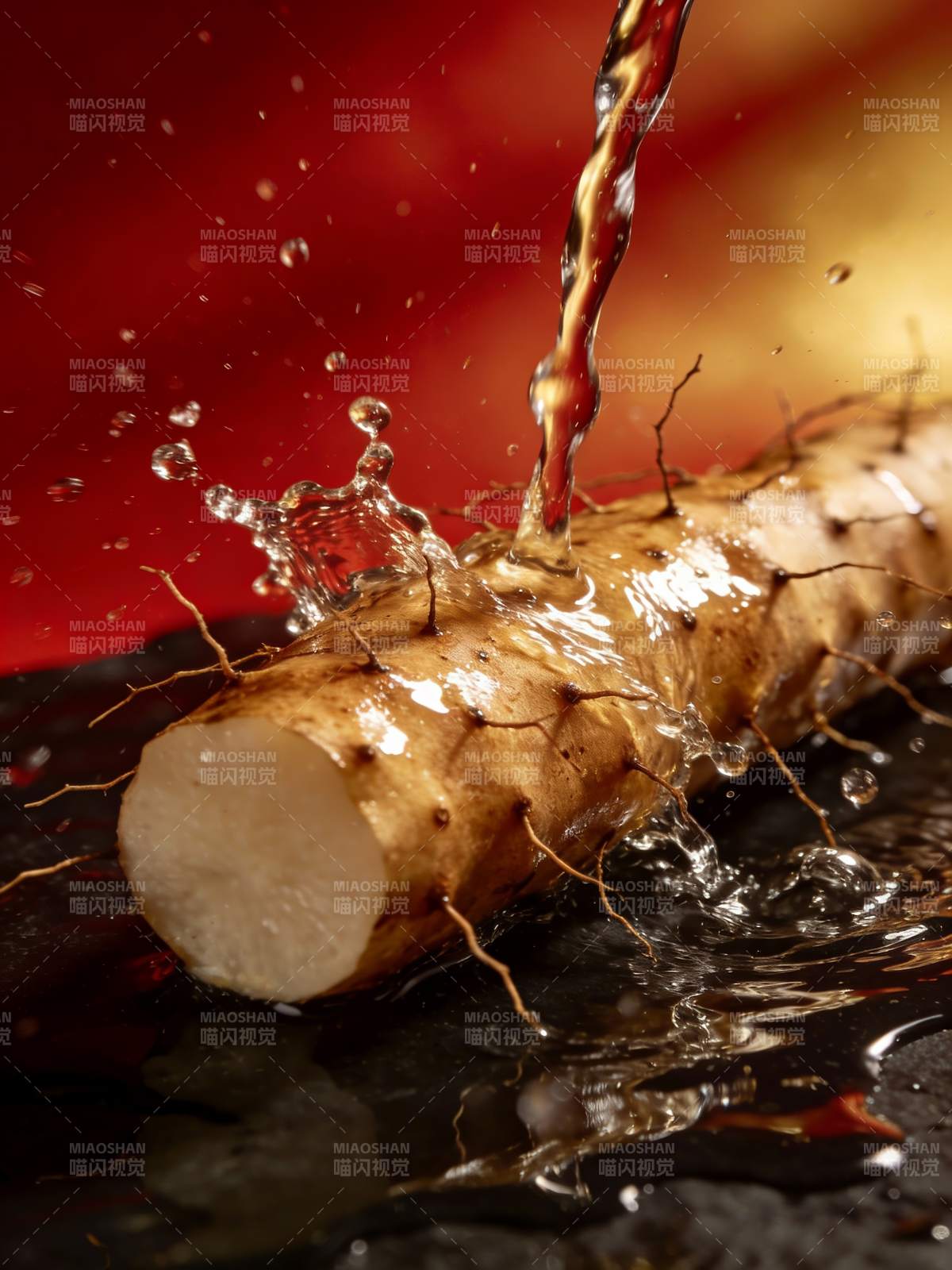 山药淋汁瞬间图片