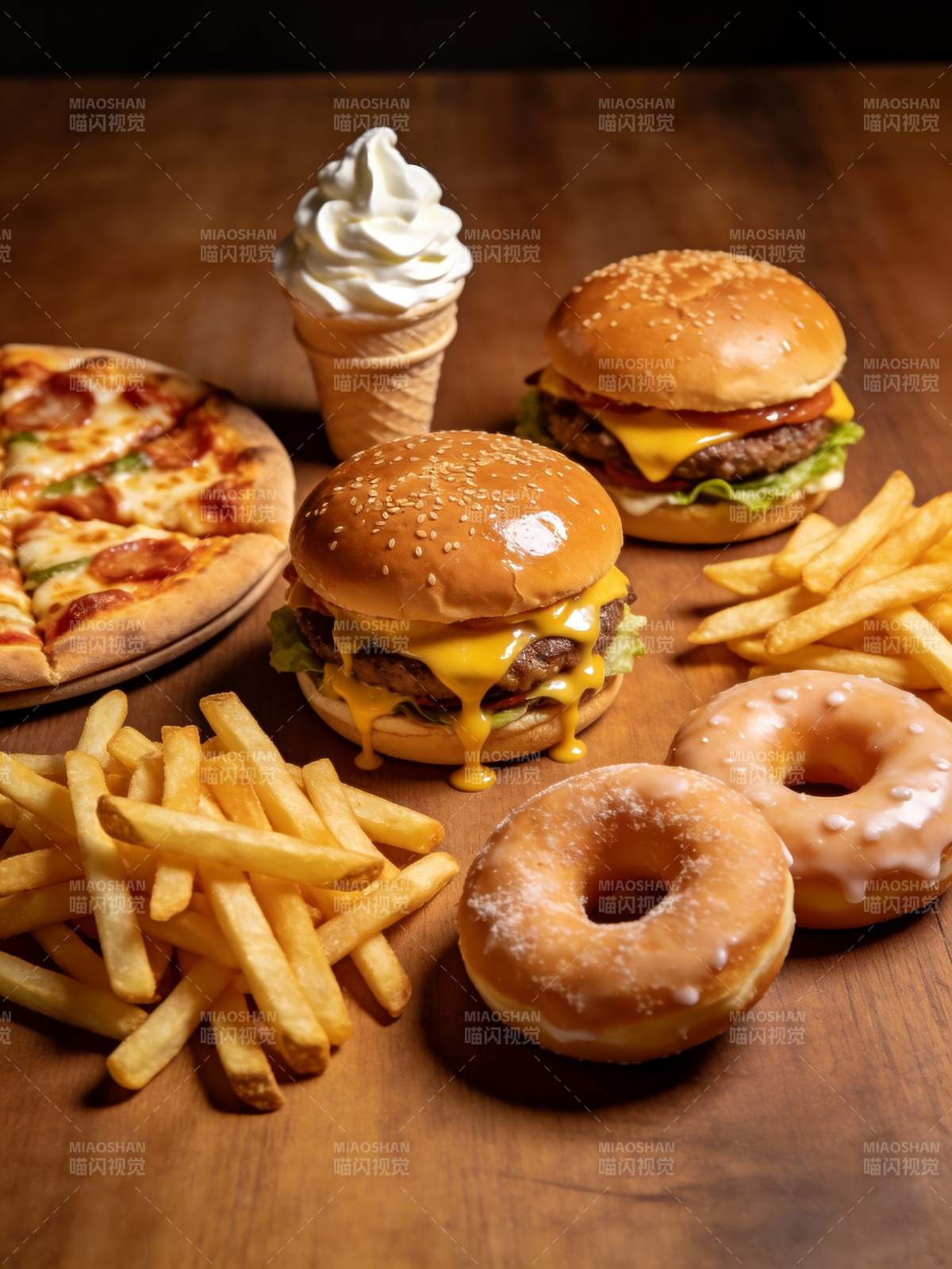 美味快餐组合图片