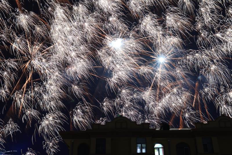 烟花绽放夜空图片