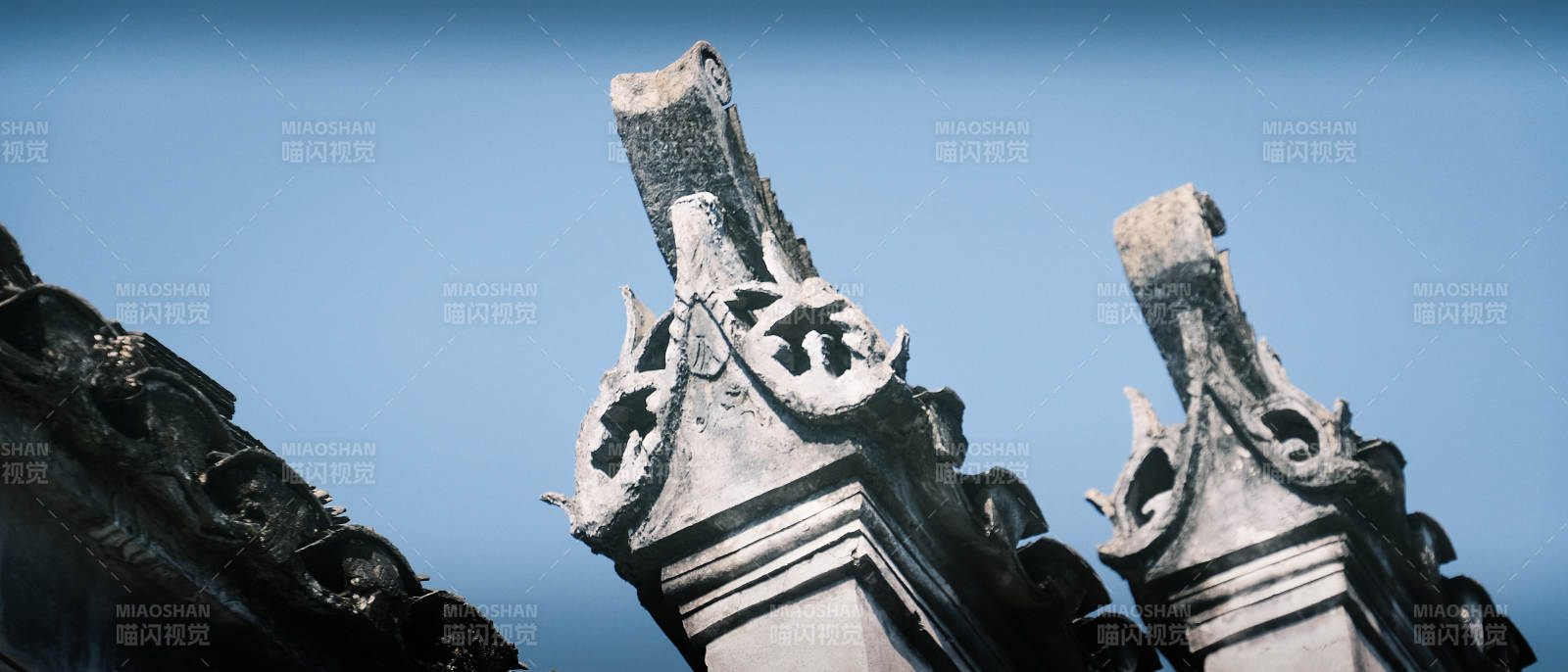 古建筑屋脊装饰图片