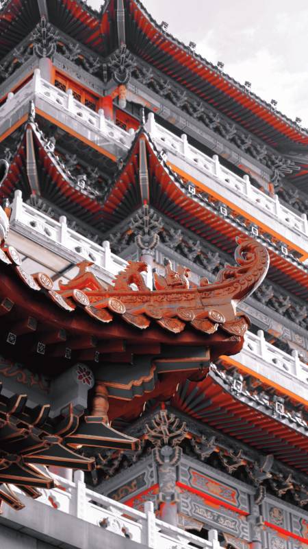 古塔飞檐翘角图片