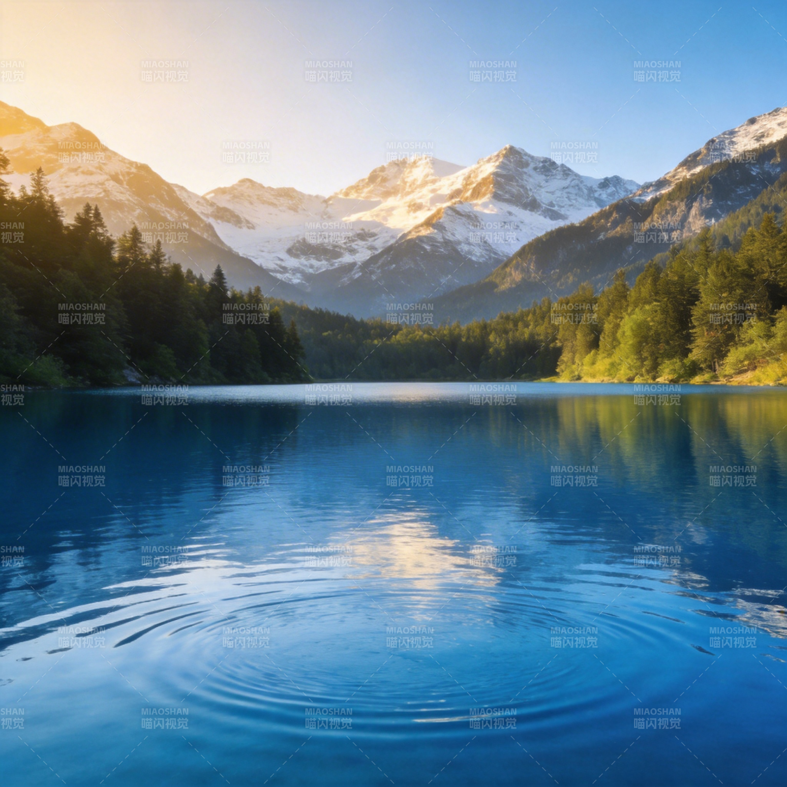 湖光山色静谧美图片