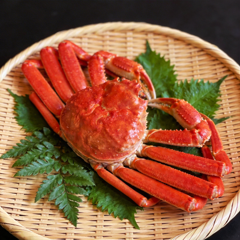 鲜红帝王蟹盛盘图片