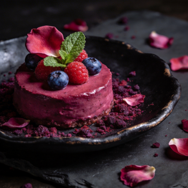 莓果玫瑰慕斯图片