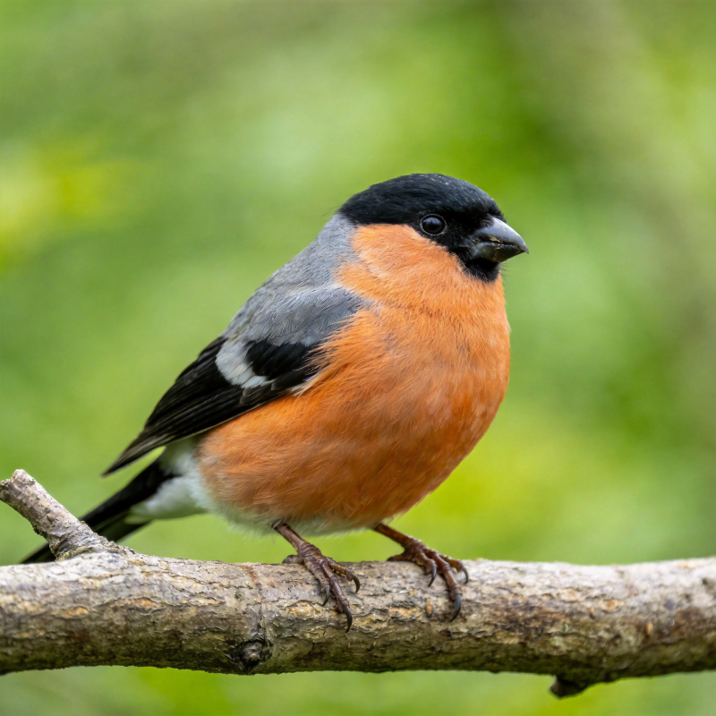 红腹灰雀栖枝头图片