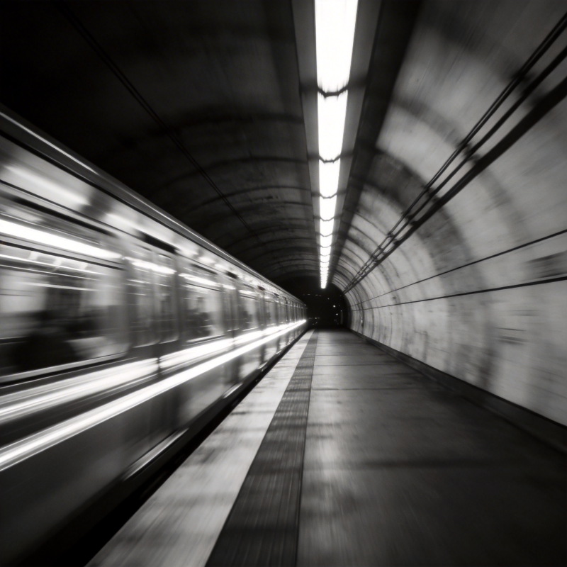 地铁隧道疾驰图片