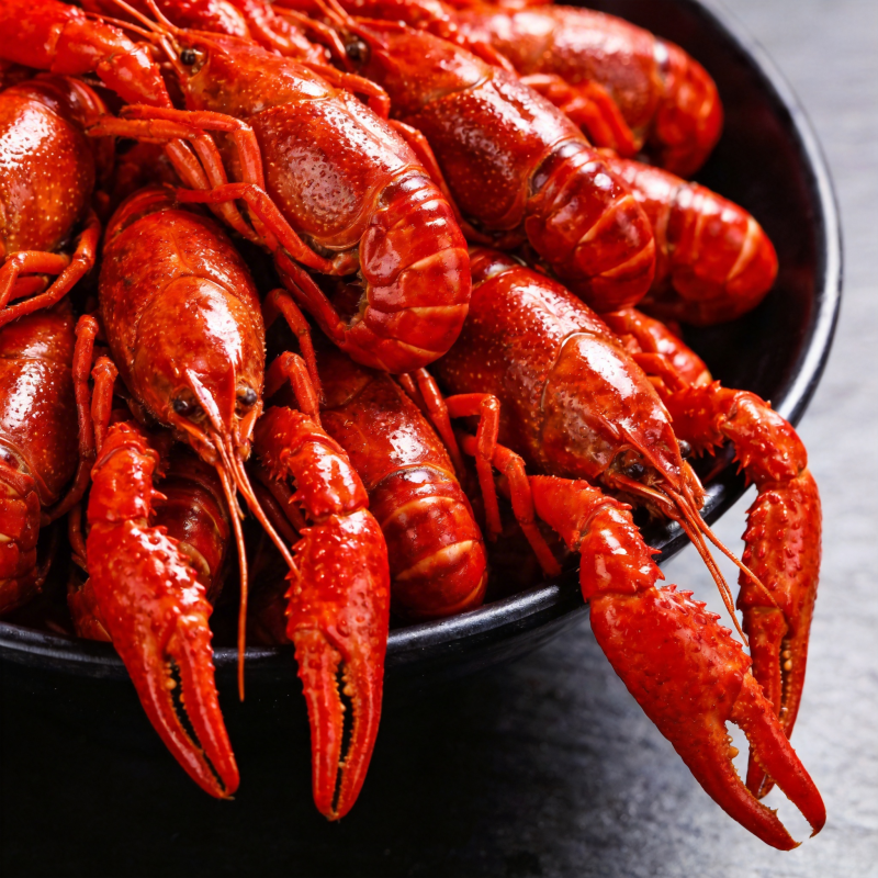 鲜红小龙虾盛盘图片