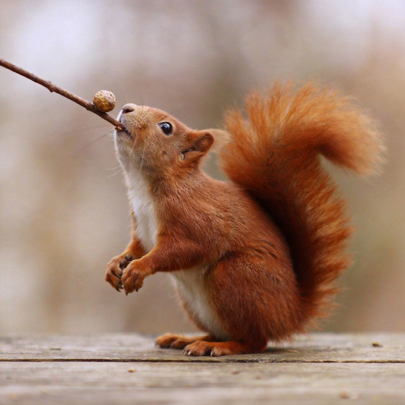 松鼠啃坚果图片