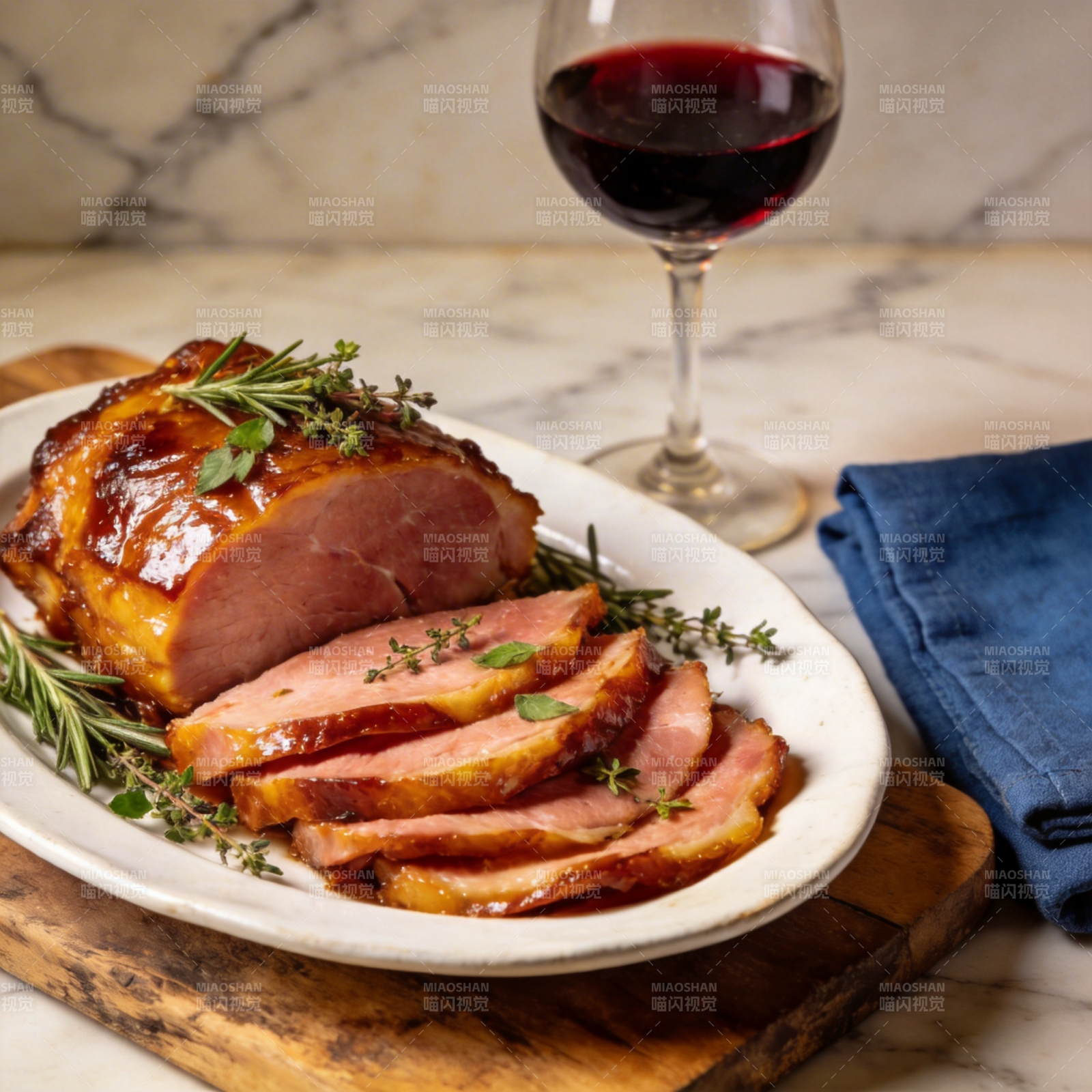烤鸭配红酒图片