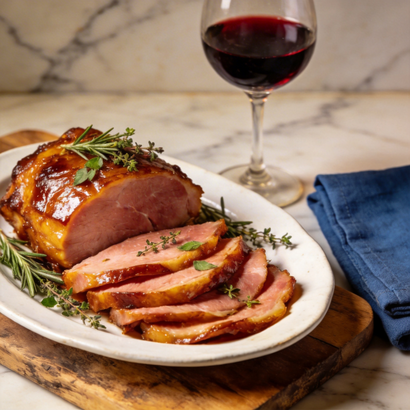 烤鸭配红酒图片