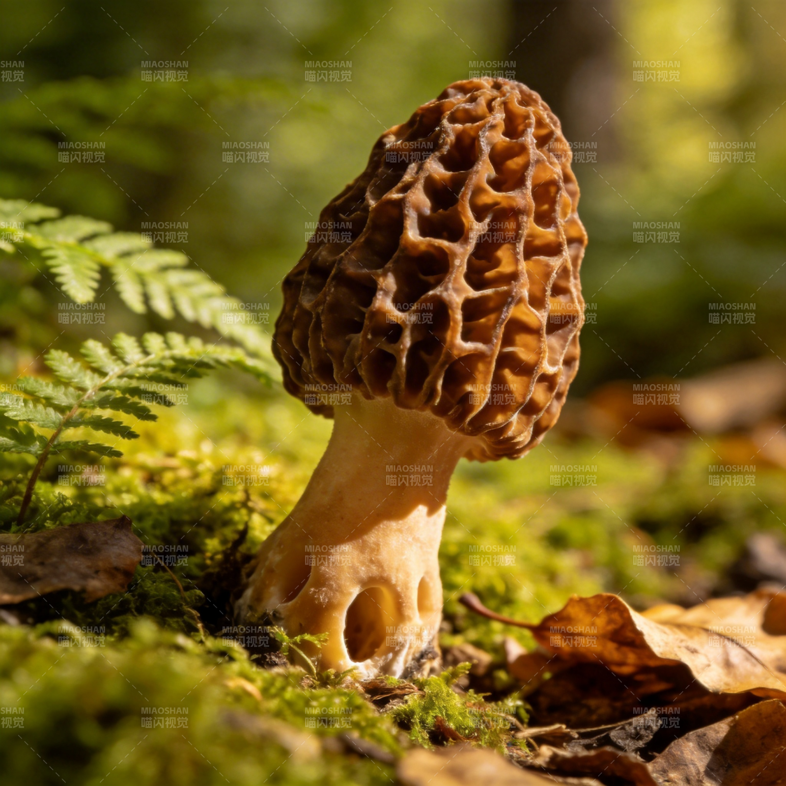 森林中的羊肚菌图片