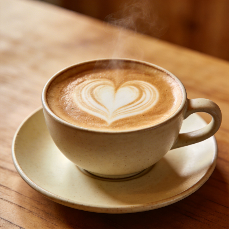 心形拉花咖啡图片