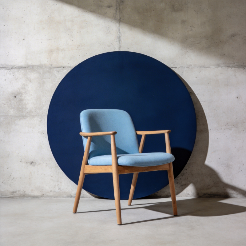 蓝椅静谧空间图片