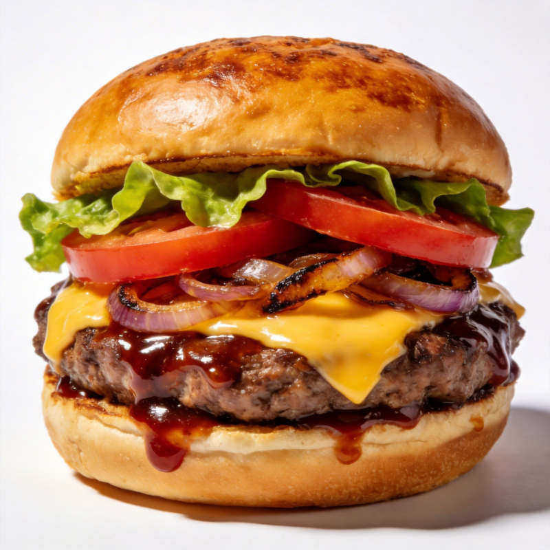 美味芝士汉堡图片