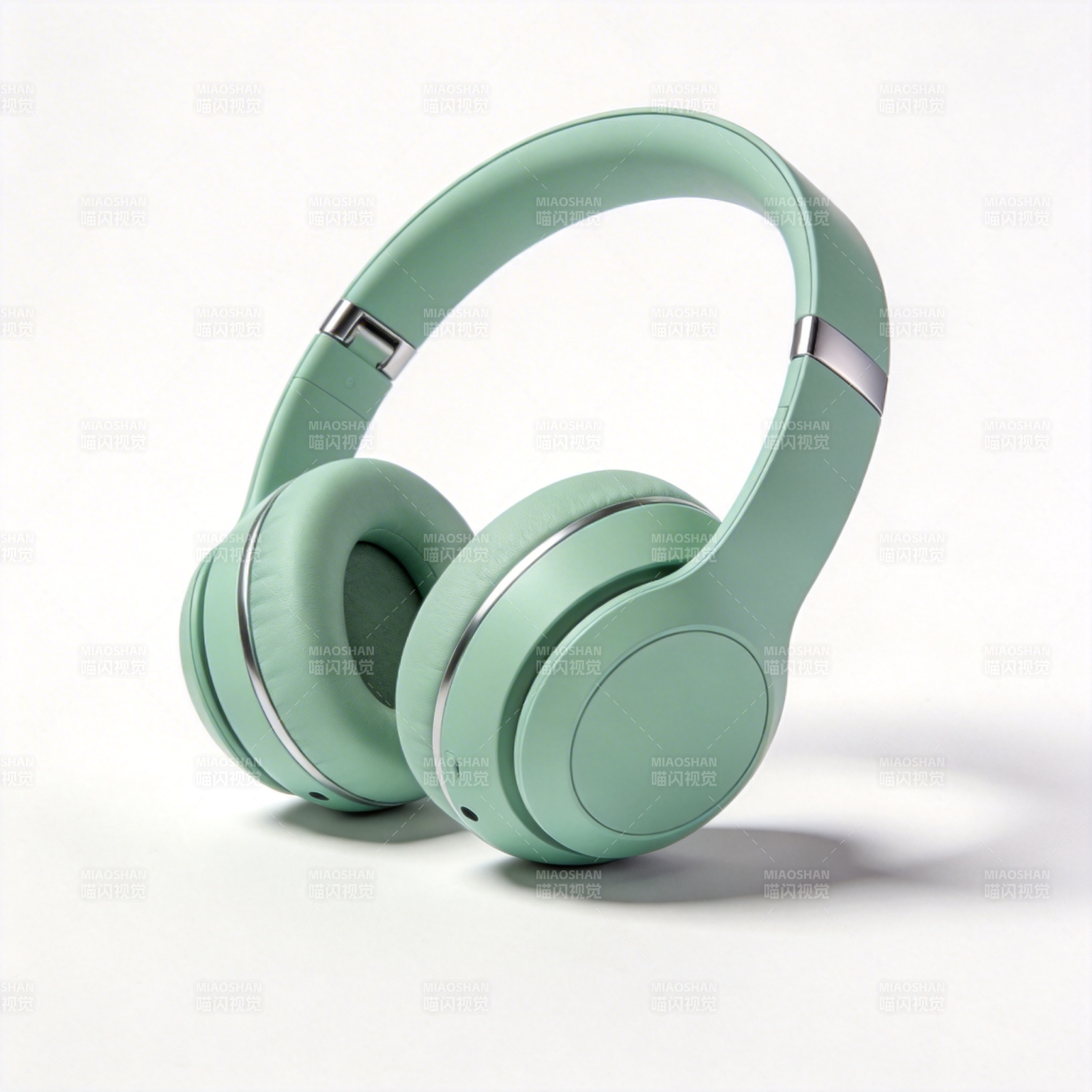 薄荷绿无线耳机图片