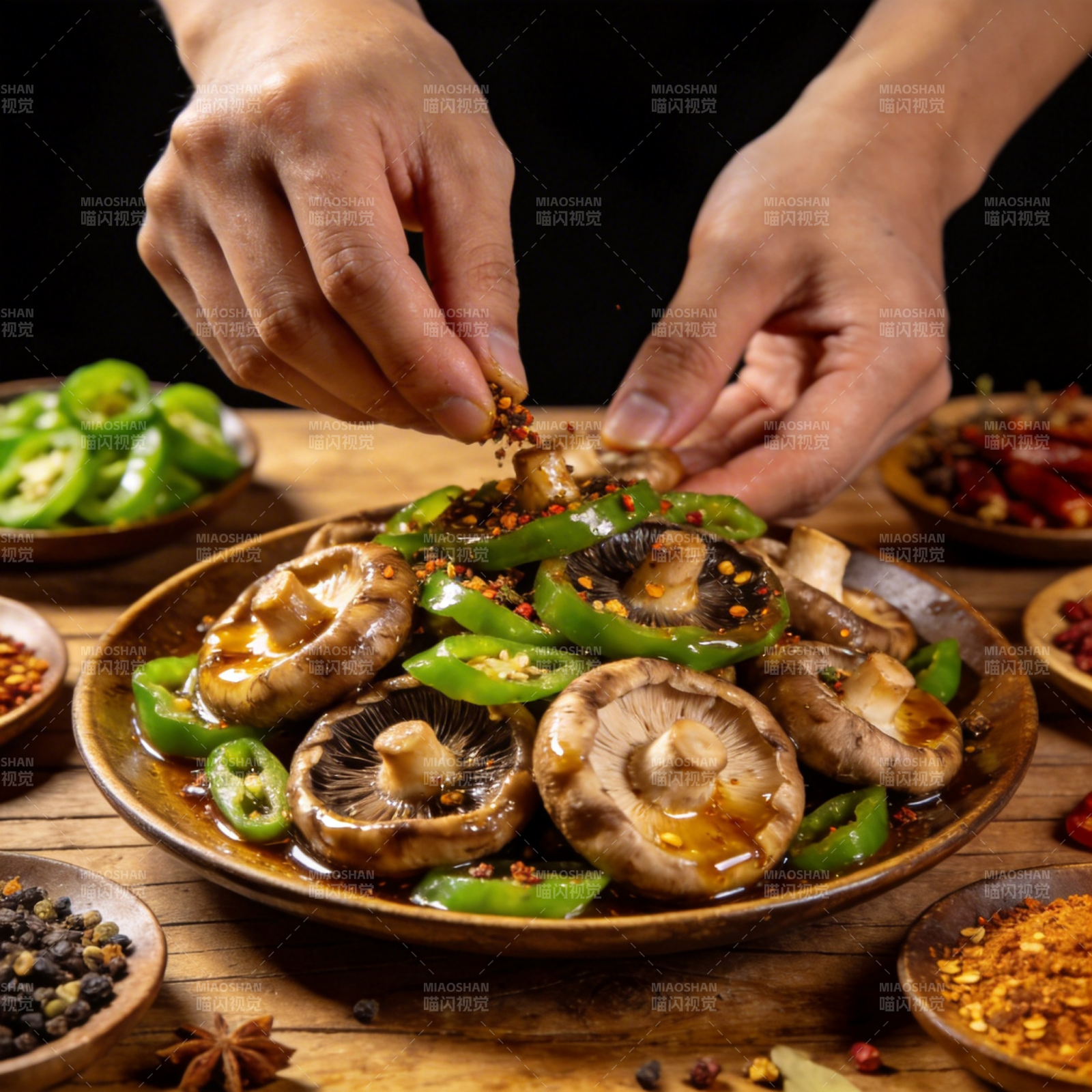 香辣菌菇拼盘图片