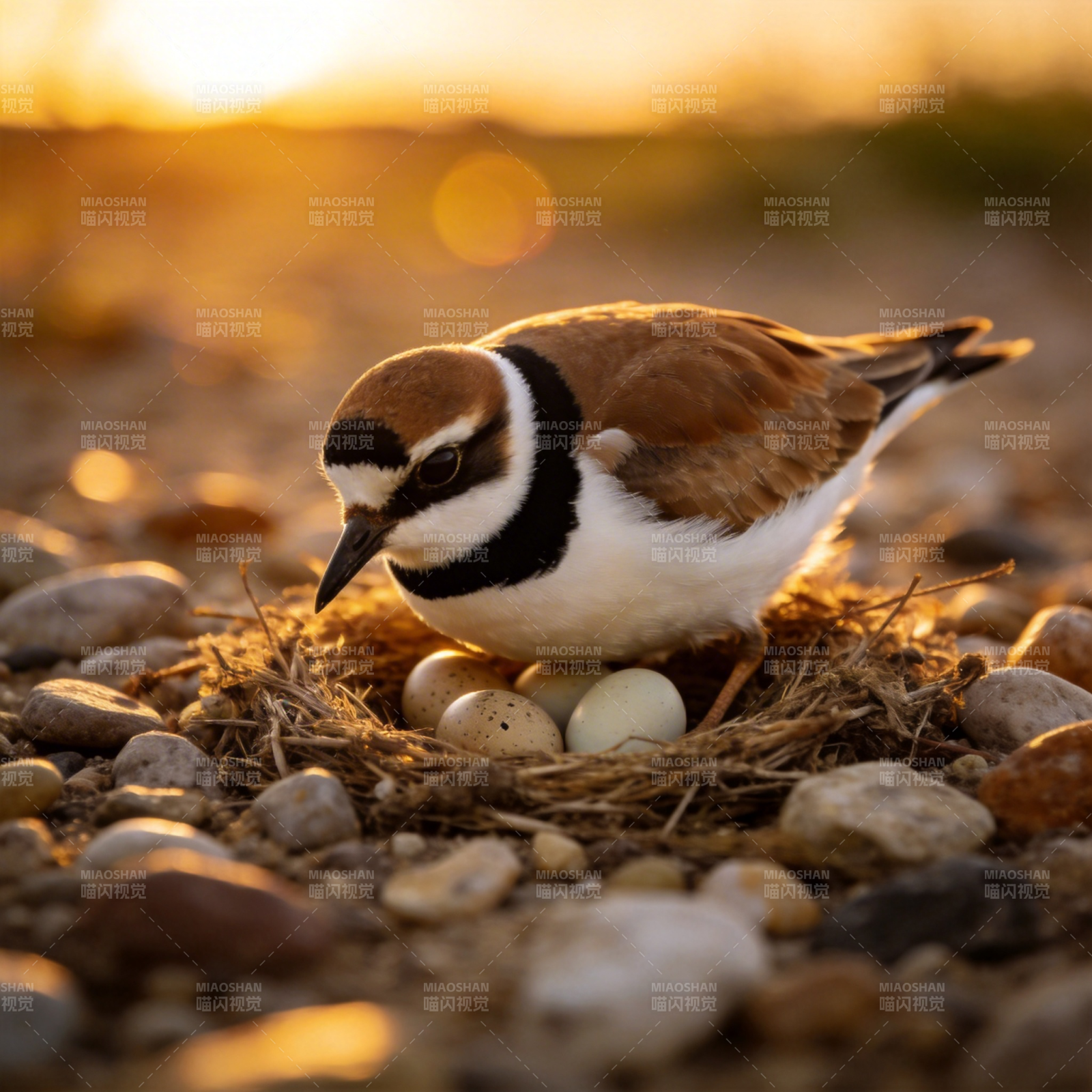 护巢的鸻鸟图片