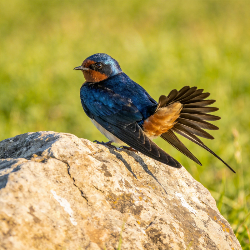 燕子栖石 展翅欲飞图片