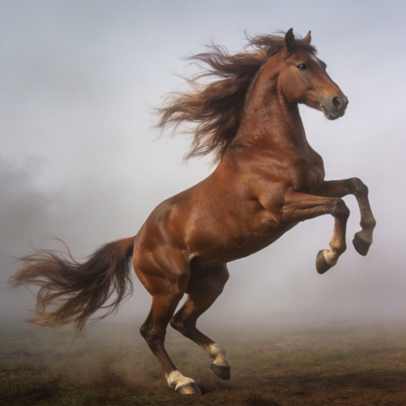 骏马腾空图片