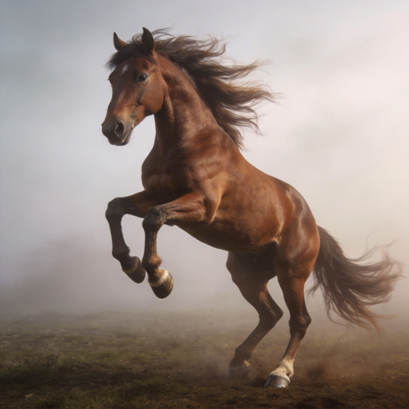 骏马腾空图片