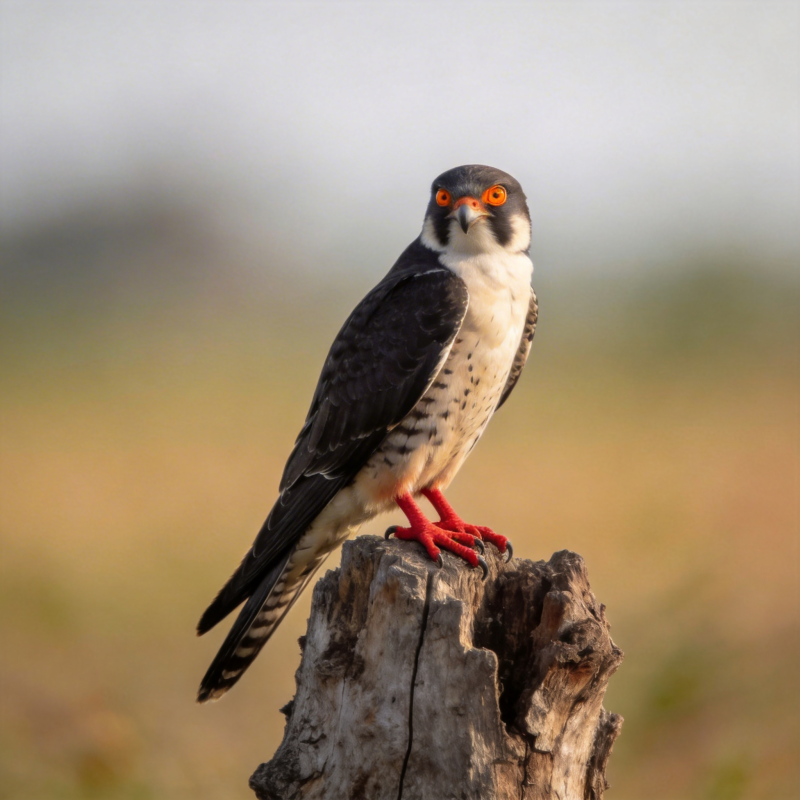 猛禽栖木凝视图片